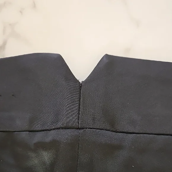 Express Black Tuxedo Editor Dress Pants – Beaded Embroidery Tailored Fit Size 4 - Picture 6 of 7